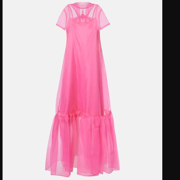 STAUD Calluna ruffled short-sleeved maxi dress - Picture 1 of 6